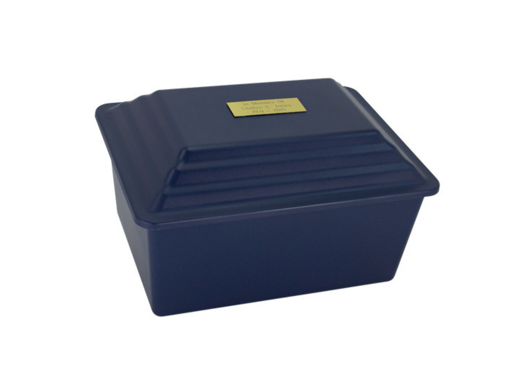 Navy Blue Polymer Urn Vault