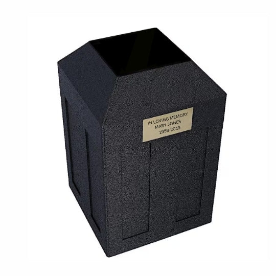 Urn vault for burial. Cremation Urn Capsule. Black Urn Vault. Cremation Urn Vault. Funeral urn vault