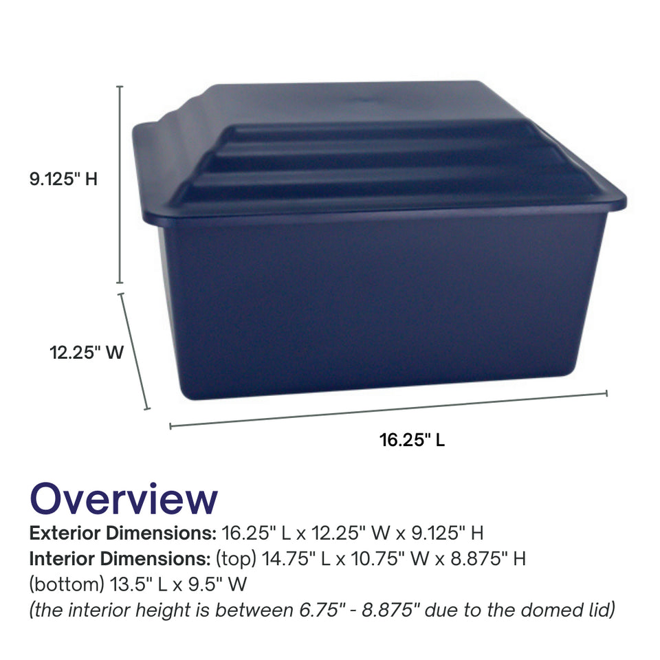 Navy Blue Polymer Urn Vault