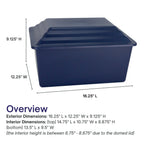Navy Blue Polymer Urn Vault