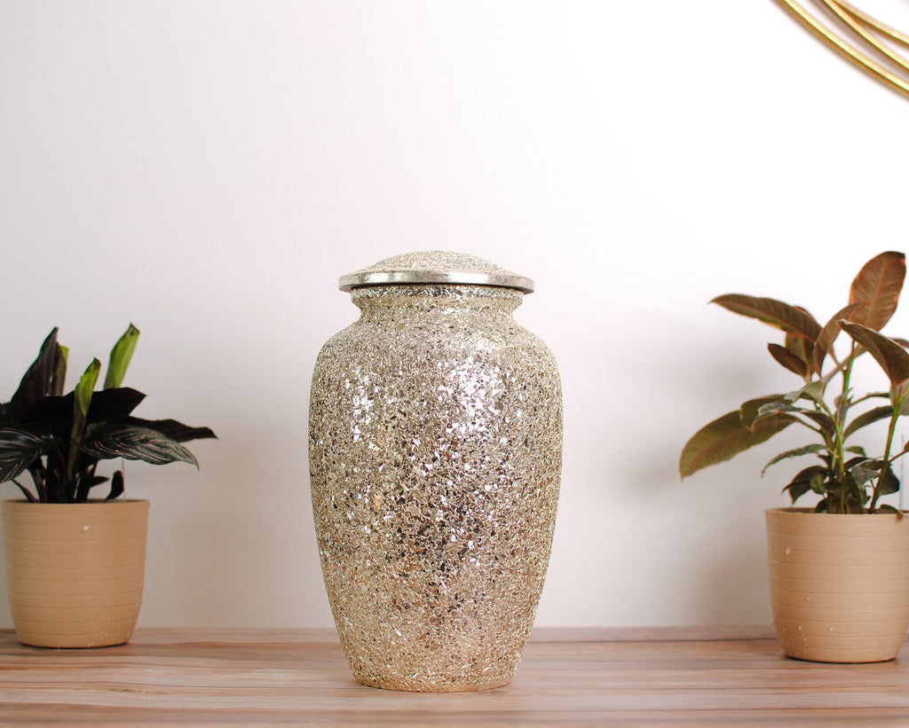 glitter urn for ashes
