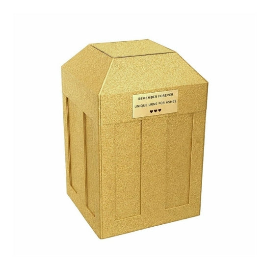 Gold color Urn Vault. Weatherproof Cremation Urn Capsule. Cremation Urn Vault. Polymer urn vaults