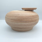 large wooden urns