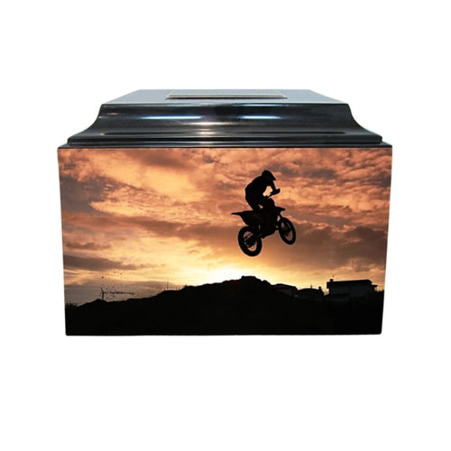personalized motorcycle urn
