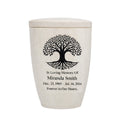 White Tree of Life Wooden Urn for Adult Ashes – Personalized Memorial Urn