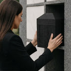 Urn vault for burial. Cremation Urn Capsule. Black Urn Vault. Cremation Urn Vault. Funeral urn vault
