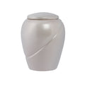 White pearlscent urn