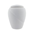 White porcelain urn for human ashes