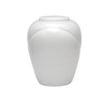 White urn, white porcelain urn for human ashes.